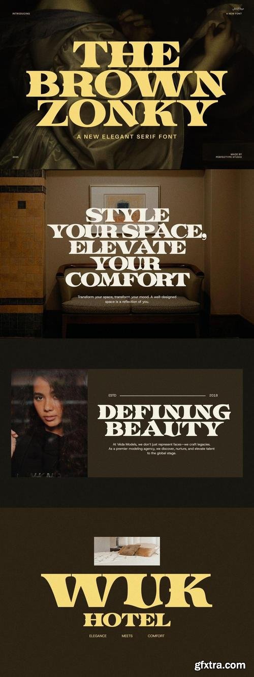 The Brown Zonky Elegant Serif Font