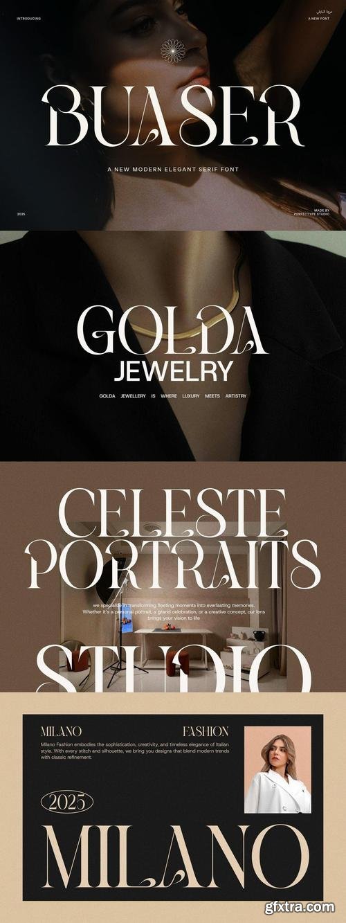 Buaser Stylish Serif Font