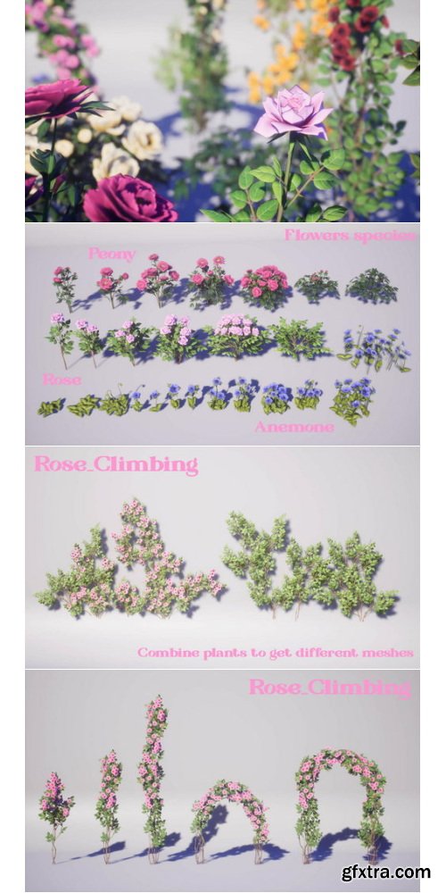 RenderHub - Flowers Pack 3D Model