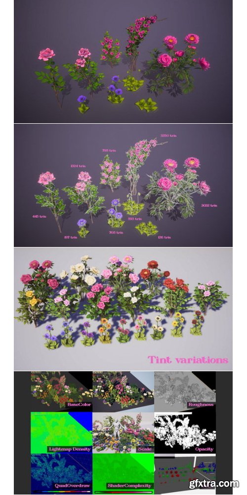 RenderHub - Flowers Pack 3D Model