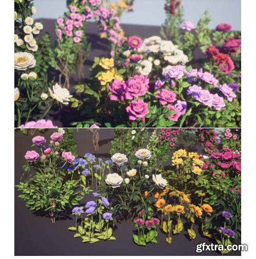 RenderHub - Flowers Pack 3D Model