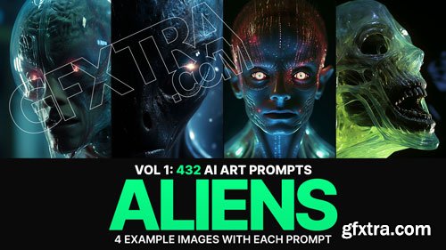 432 Midjourney Prompts for Aliens