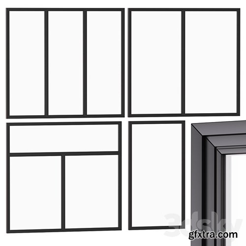 3dsky Pro - Stained glass windows / panoramic glazing 01