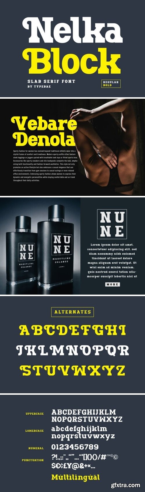 CM - Nelka Block – Bold Slab Serif Font