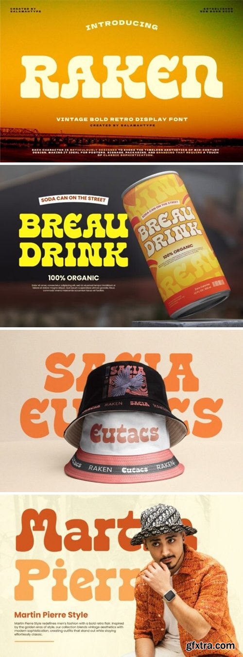 CM - Raken - Vintage Bold Logo Font