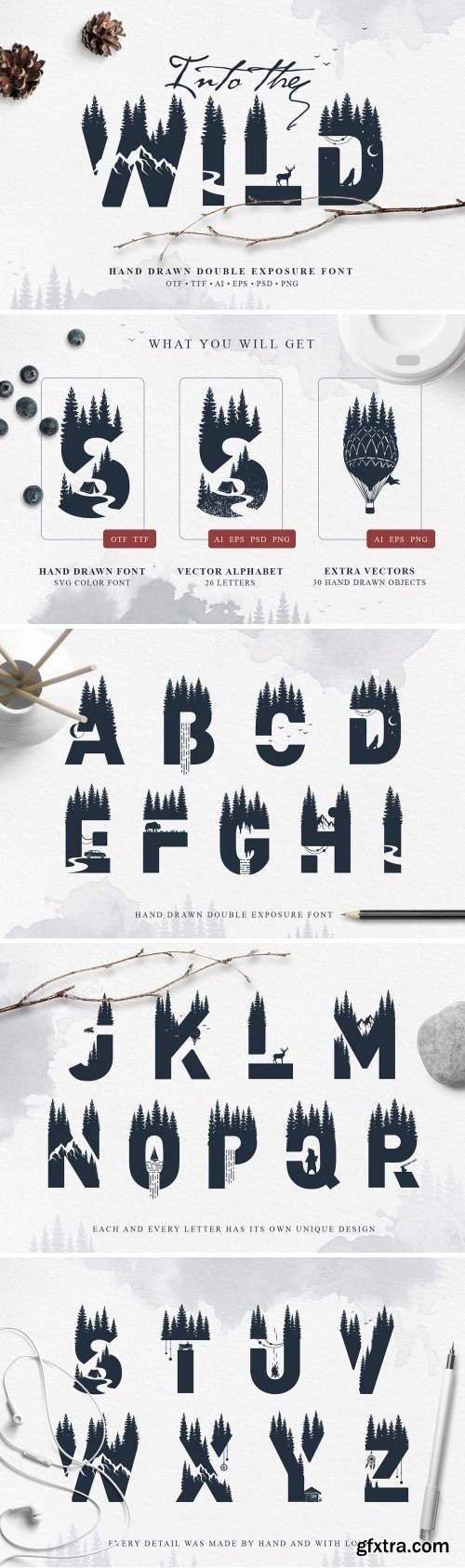 CM - Into The Wild - Double Exposure Font 2455037