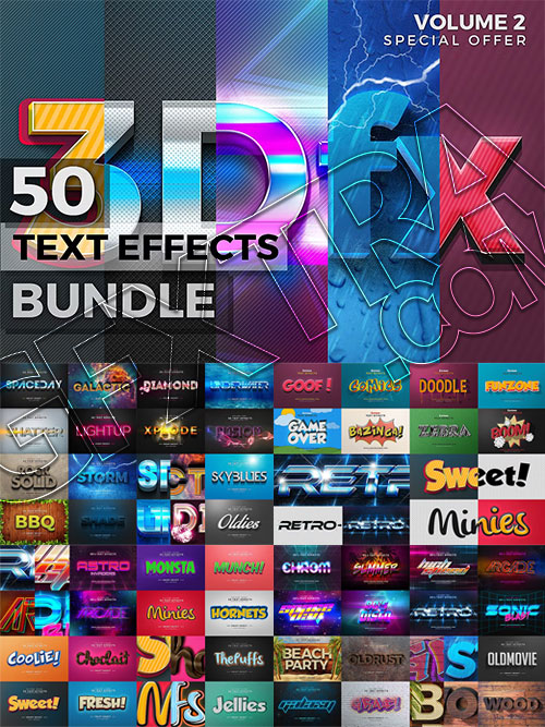 50 Text Effects Bundle 272574