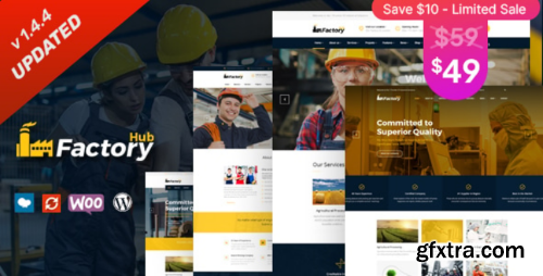 Themeforest -  Factory HUB - Industry and Construction WordPress Theme v1.4.1