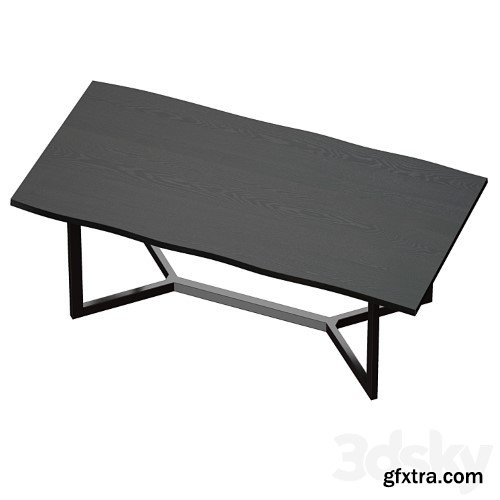 3dsky Pro - Verge Black Live Edge Dining Tables (Crate and Barrel)