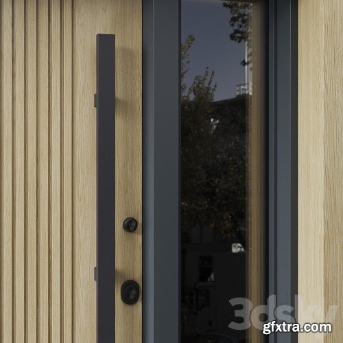 3dsky Pro - Entrance door with transoms to cottage 03