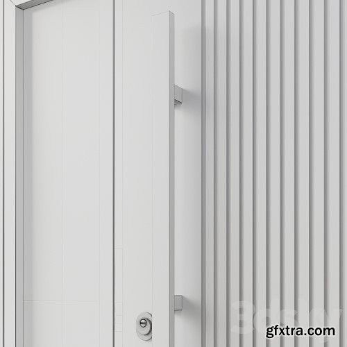 3dsky Pro - Entrance door with transoms to cottage 03