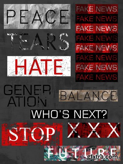 Creativemarket - MONOCHROME collage pack - 21332167