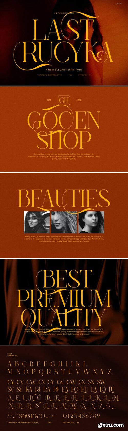 CM - Last Rucyka Stylish Serif Font
