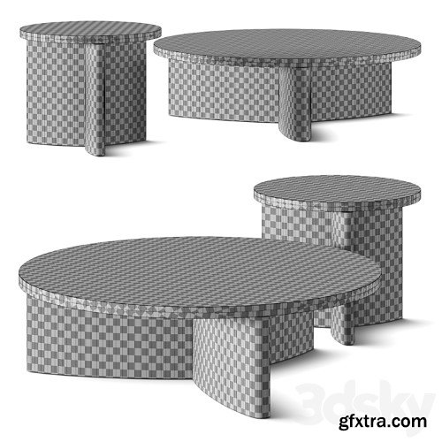 3dsky Pro - Four Hands Toli Travertine Coffee Table