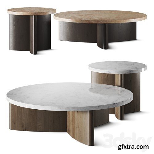 3dsky Pro - Four Hands Toli Travertine Coffee Table