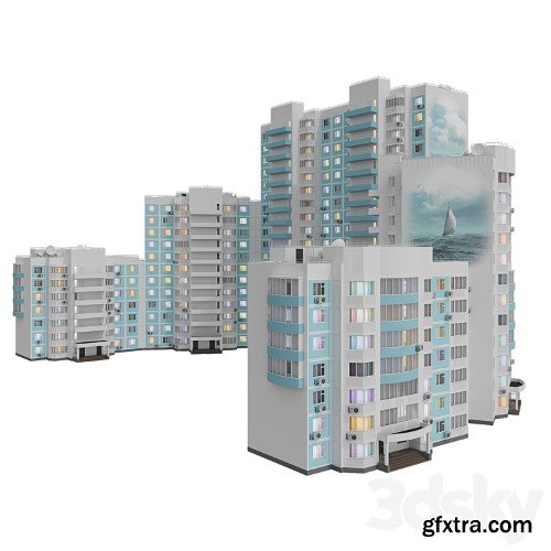 3dsky Pro - Kope M sail 7-12-18 floors 6 sections corner with mural