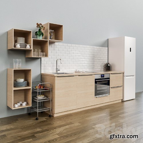 3dsky Pro - Kitchen IKEA method with facade ASKERSUND