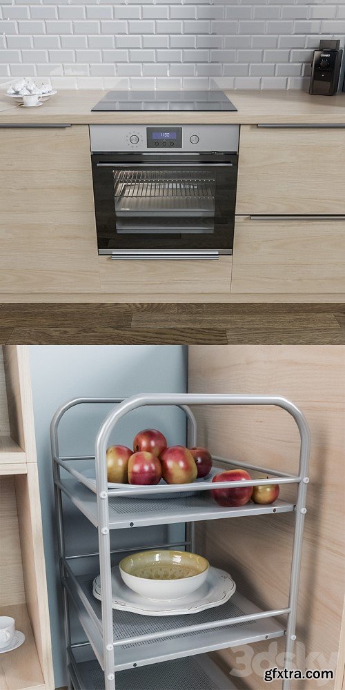 3dsky Pro - Kitchen IKEA method with facade ASKERSUND