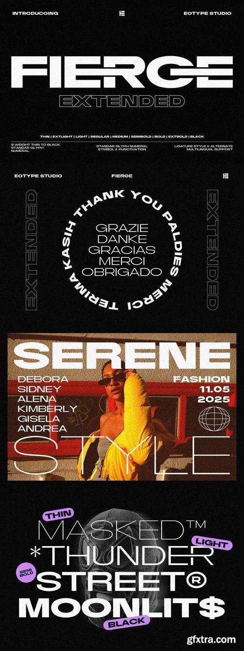 Fierce - Modern Sans Family