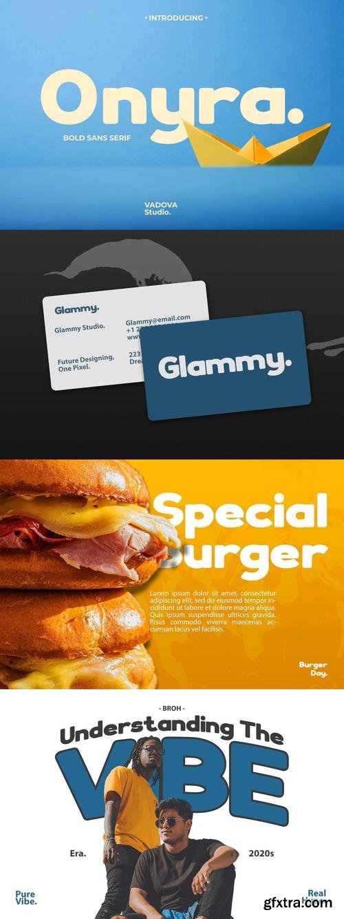 Onyra Bold Sans Serif Font