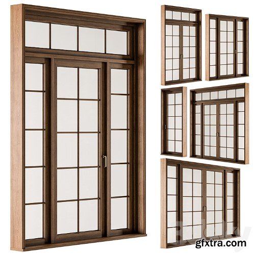 3dsky Pro - Classic Wooden - Windows Set 25
