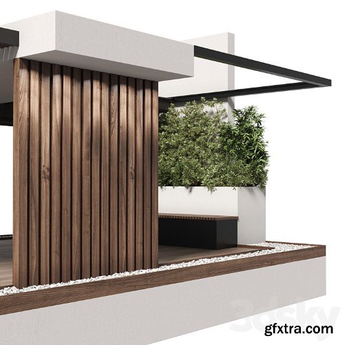 3dsky Pro - Landscape Furniture with pool and Roof garden 20