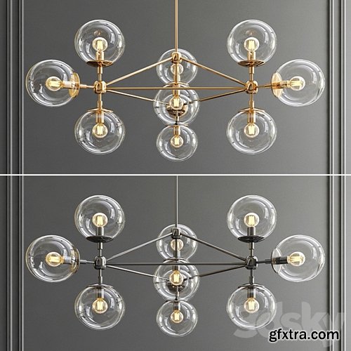 3dsky Pro - Modo 10 Bulb Chandelier