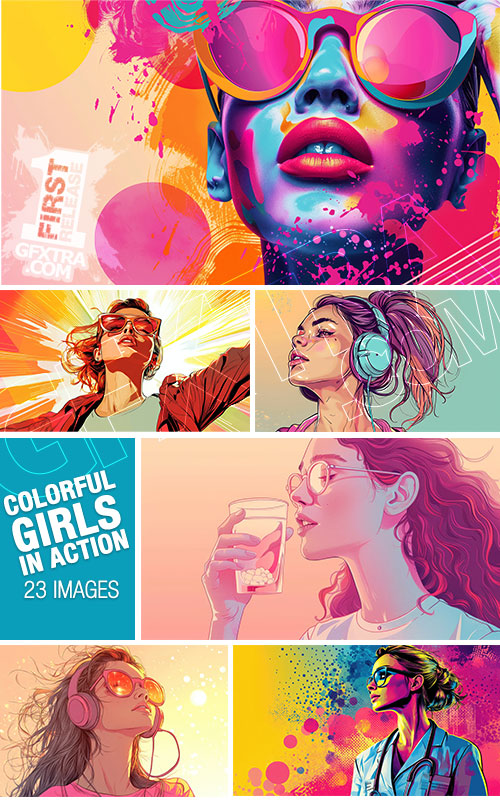 Colorful Girls in Action 23xJPG