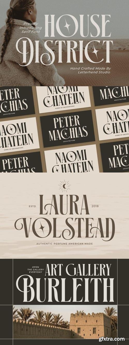 House District  Font