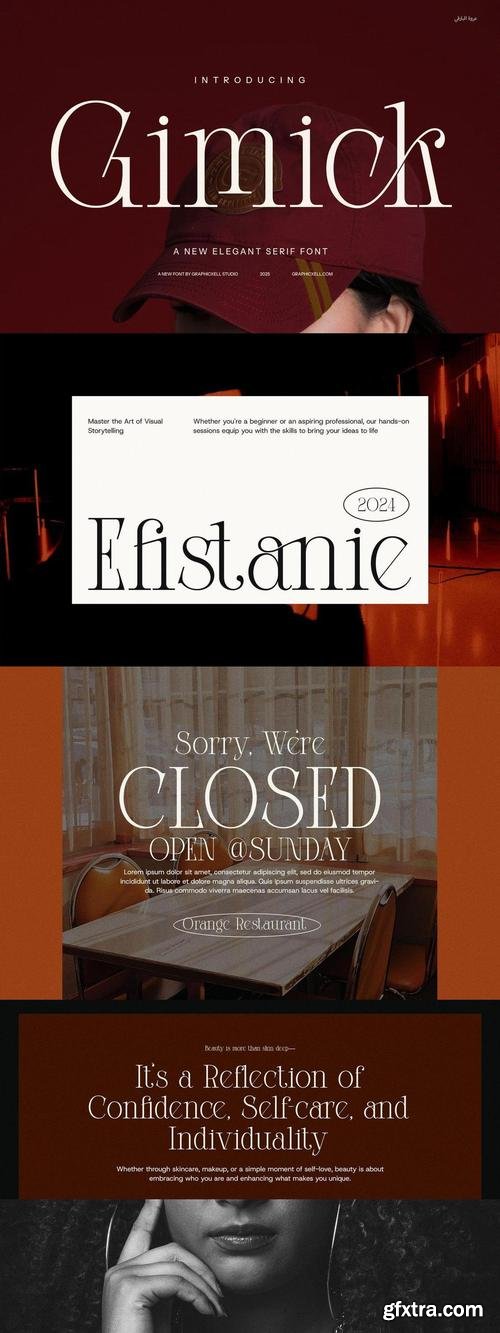 Gimick Ligature Serif Fonts