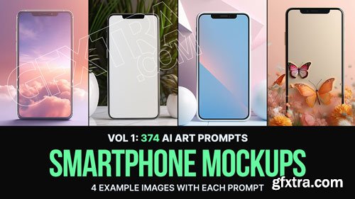 374 Midjourney Prompts for Smartphone Mockups