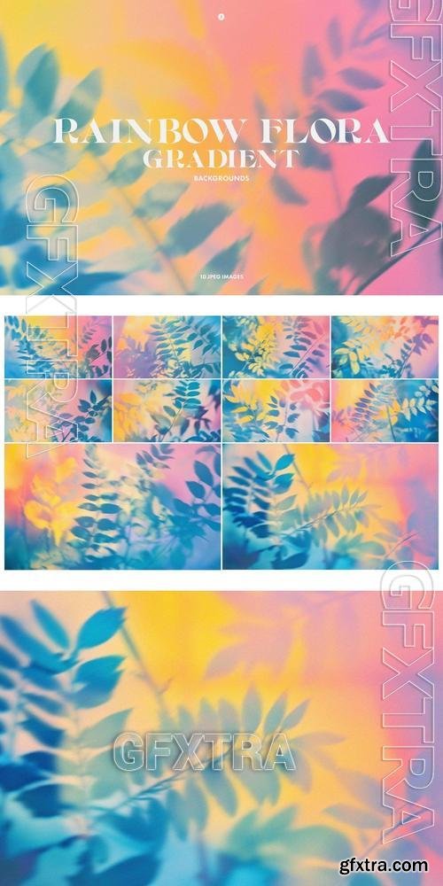 Rainbow Flora Gradient Backgrounds 