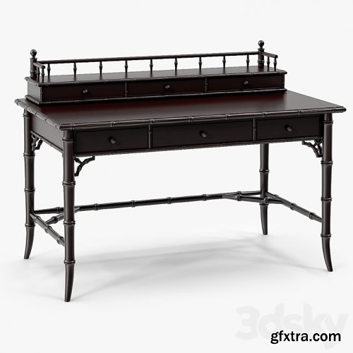 3dsky Pro - Century Furniture Faux-Bamboo Black Desk
