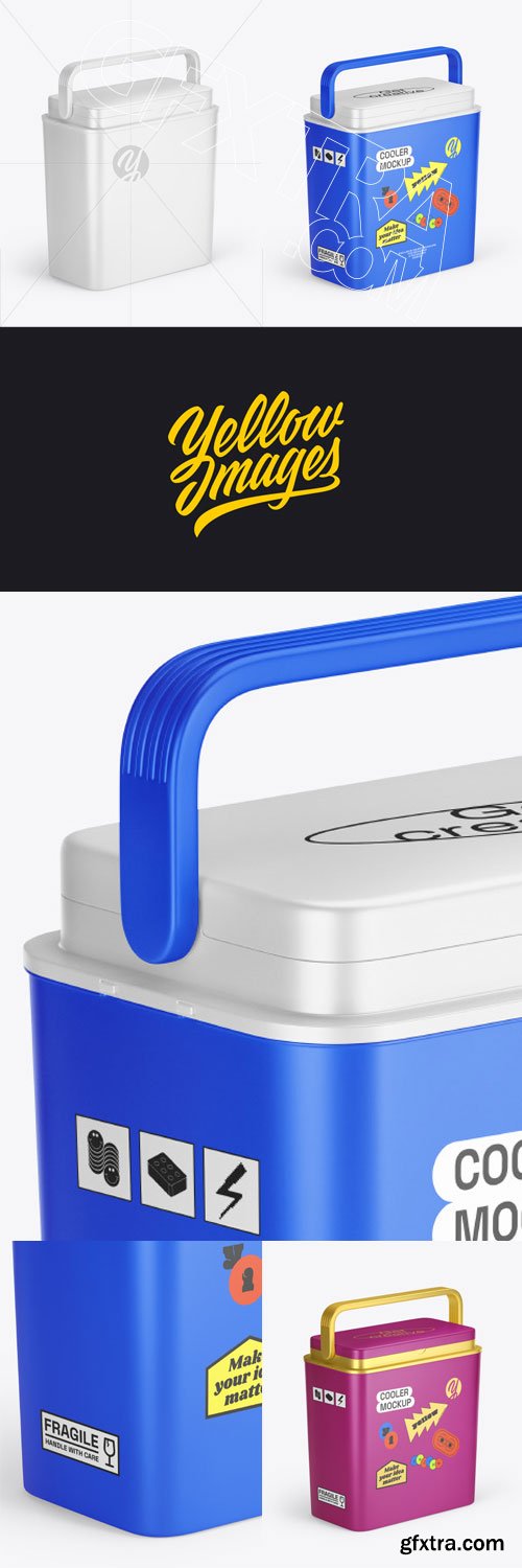 YellowImages - Portable Cooler Mockup - Half Right View - 122636