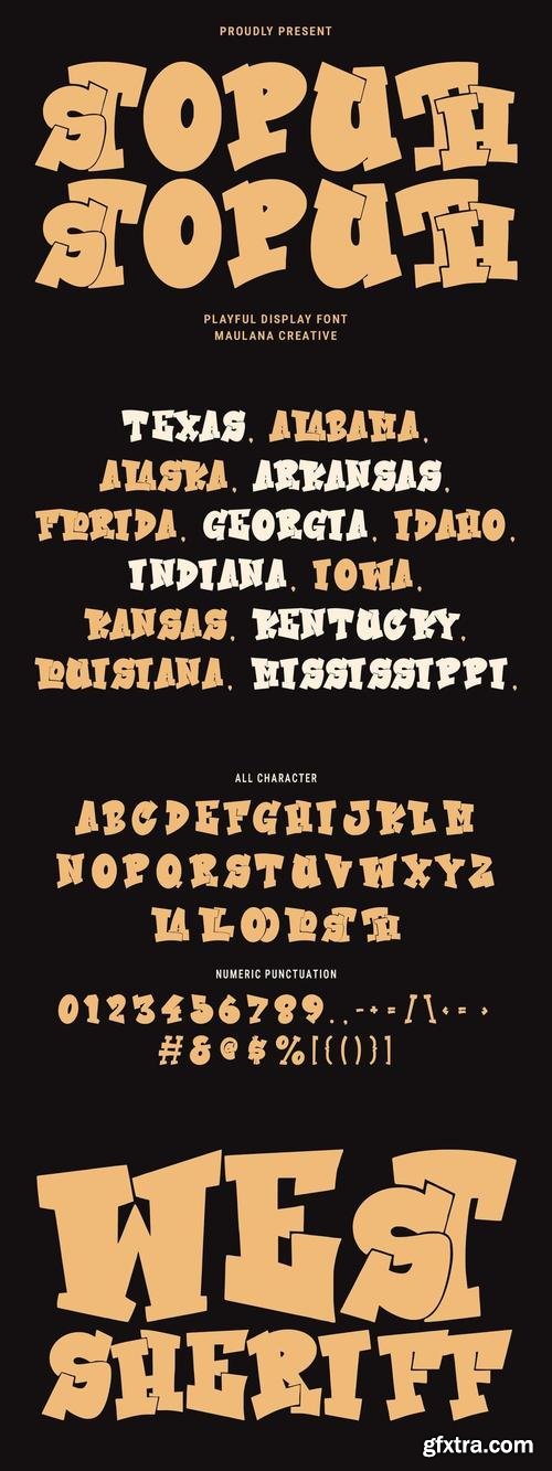 Stoputh Playful Display Font