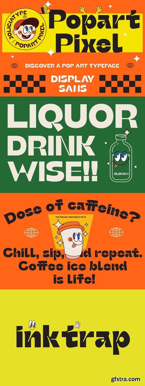 Popart Pixel | Pop Art Display Font