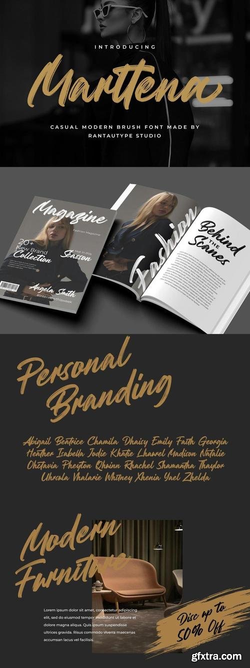 Marttena Casual Modern Brush Font