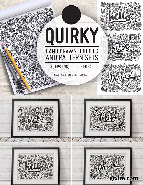 Quirky Hand Drawn Doodles &amp; Patterns 1566953