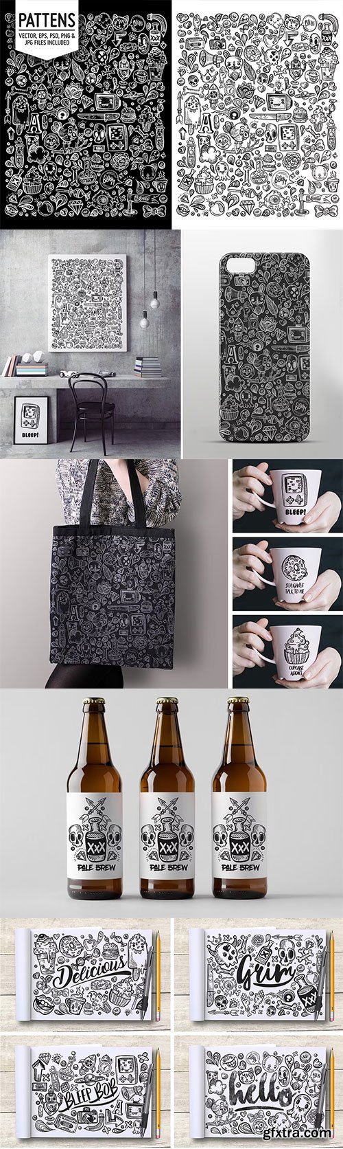 Quirky Hand Drawn Doodles &amp; Patterns 1566953