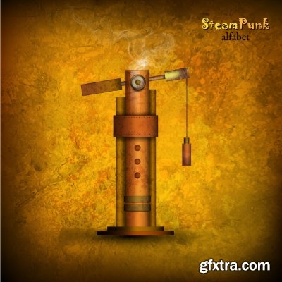 Steampunk Letters 14xEPS