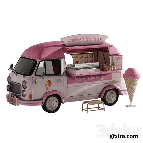 Foodtruck ice cream set 2