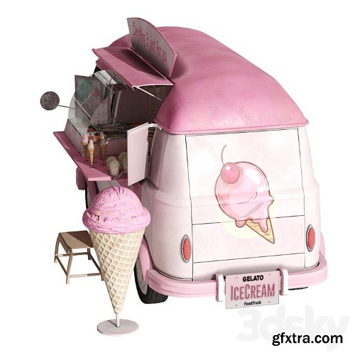 Foodtruck ice cream set 2