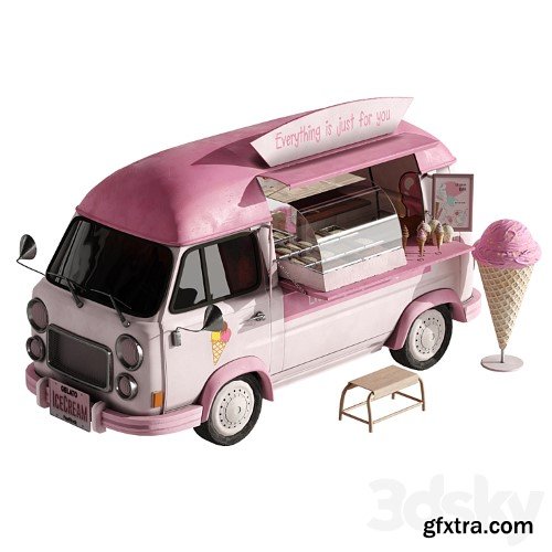 Foodtruck ice cream set 2