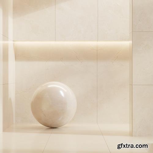3dsky Pro - Cifre Ceramica Set 03 - Bundle - 2 types: Beige and Cream marble / 4k