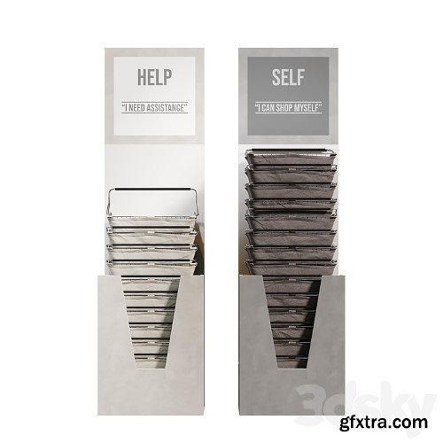 3dsky Pro - Rack with baskets for the store