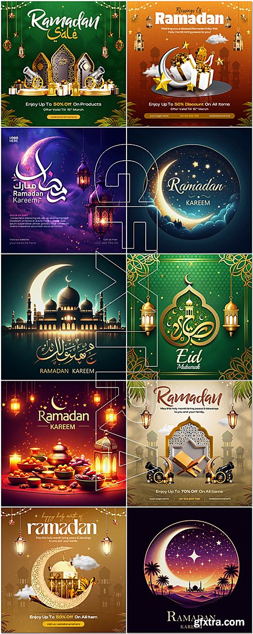 20 Ramadan Stylish Flyer Design Psd