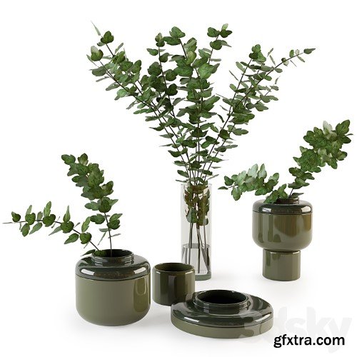 3dsky Pro - Decorative set with plants