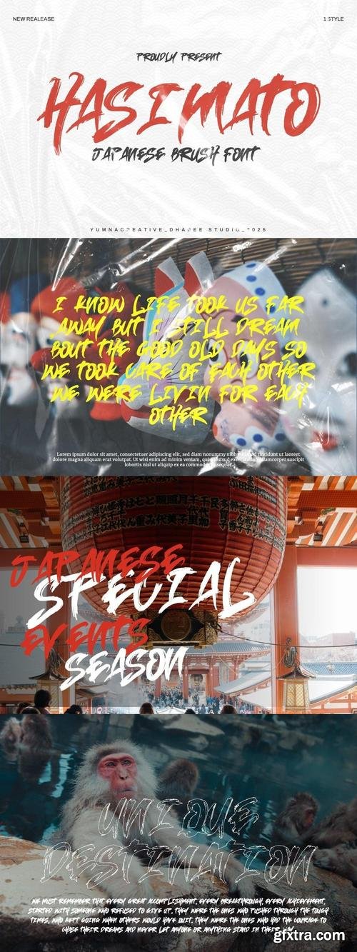 Hasimato - Japan Brush Font