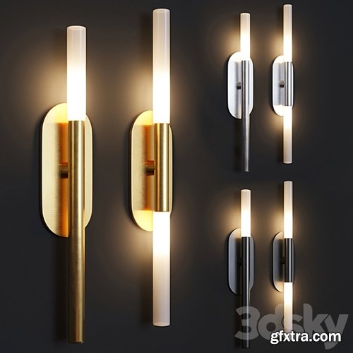 3dsky Pro - Rousseau Medium Bath Sconce and Rousseau medium vanity