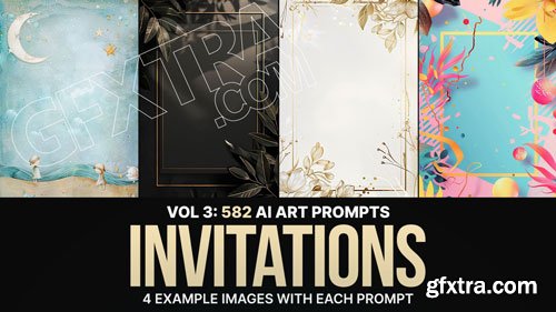 582 Midjourney Prompts for Invitations: Vol 3